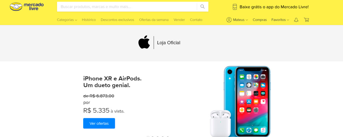 Imagem de: Apple abre loja no Mercado Livre com iPhones mais baratos e frete grátis