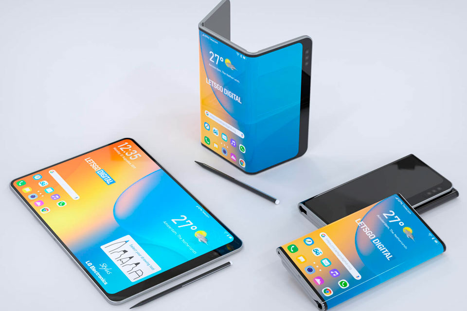 Celular dobrável da LG aparece com caneta Stylus em imagens de patente