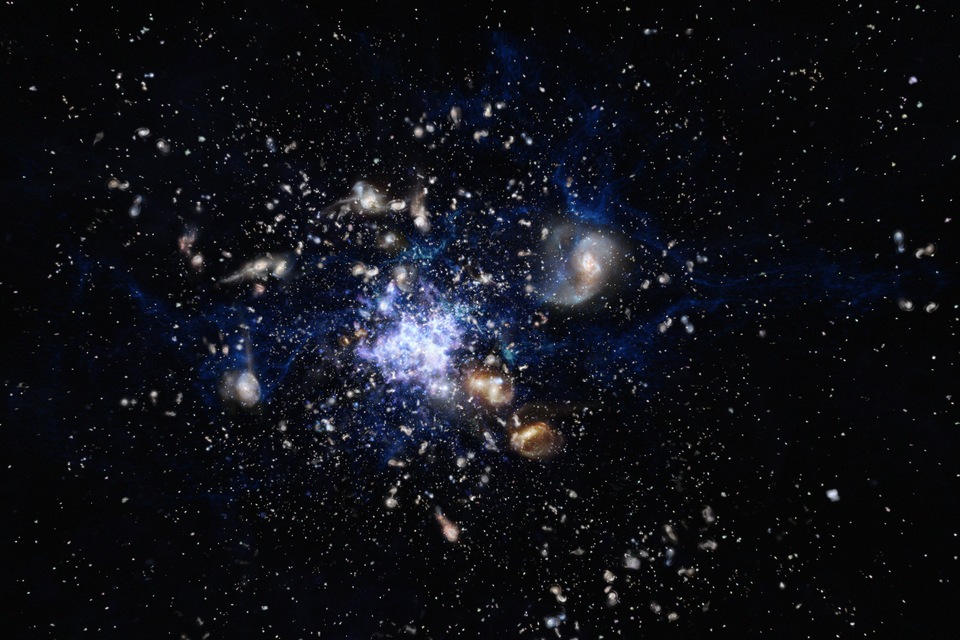 Galáxias formadas na infância do universo são encontradas