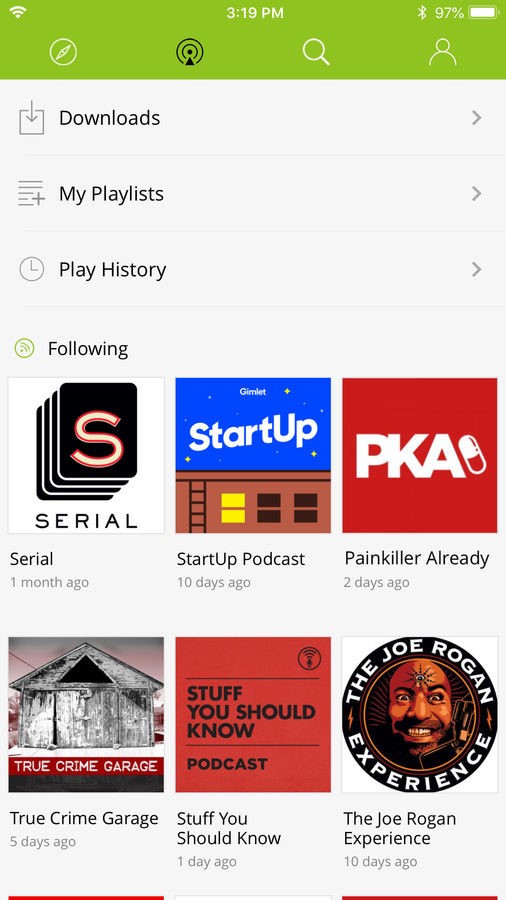 podbean podcast app player