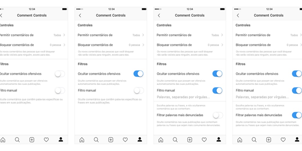 Filtro de comentário de bullying (Fonte: Instagram Press/Reprodução)