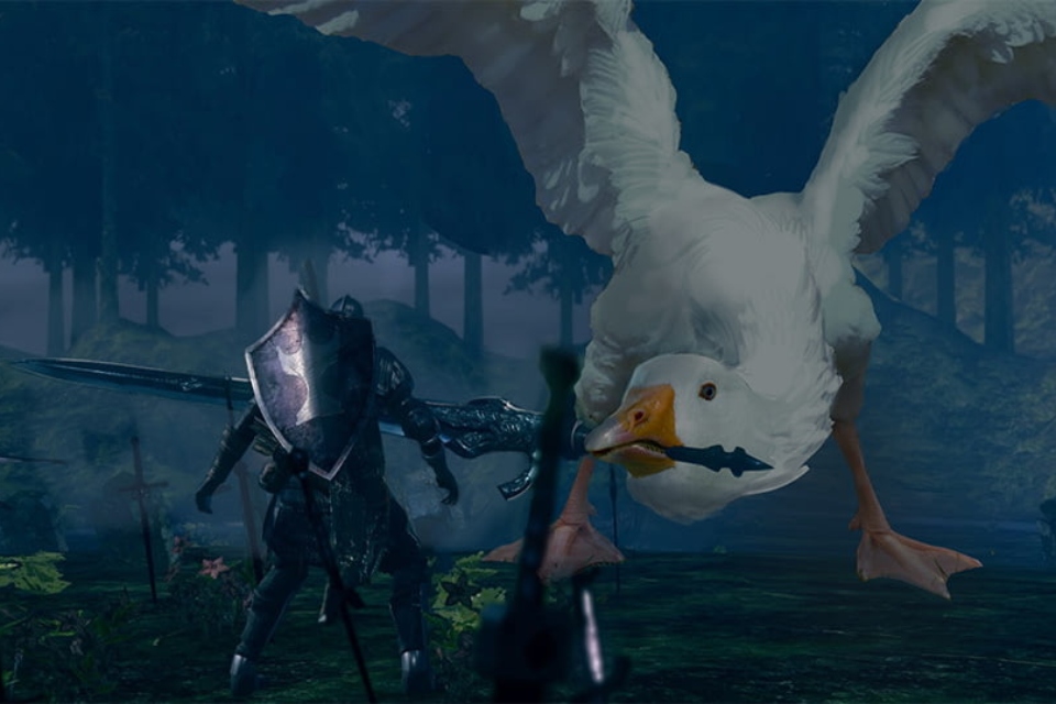 Conheça Goose of Tsushima, a arte de Untitled Goose Game no jogo de PS4
