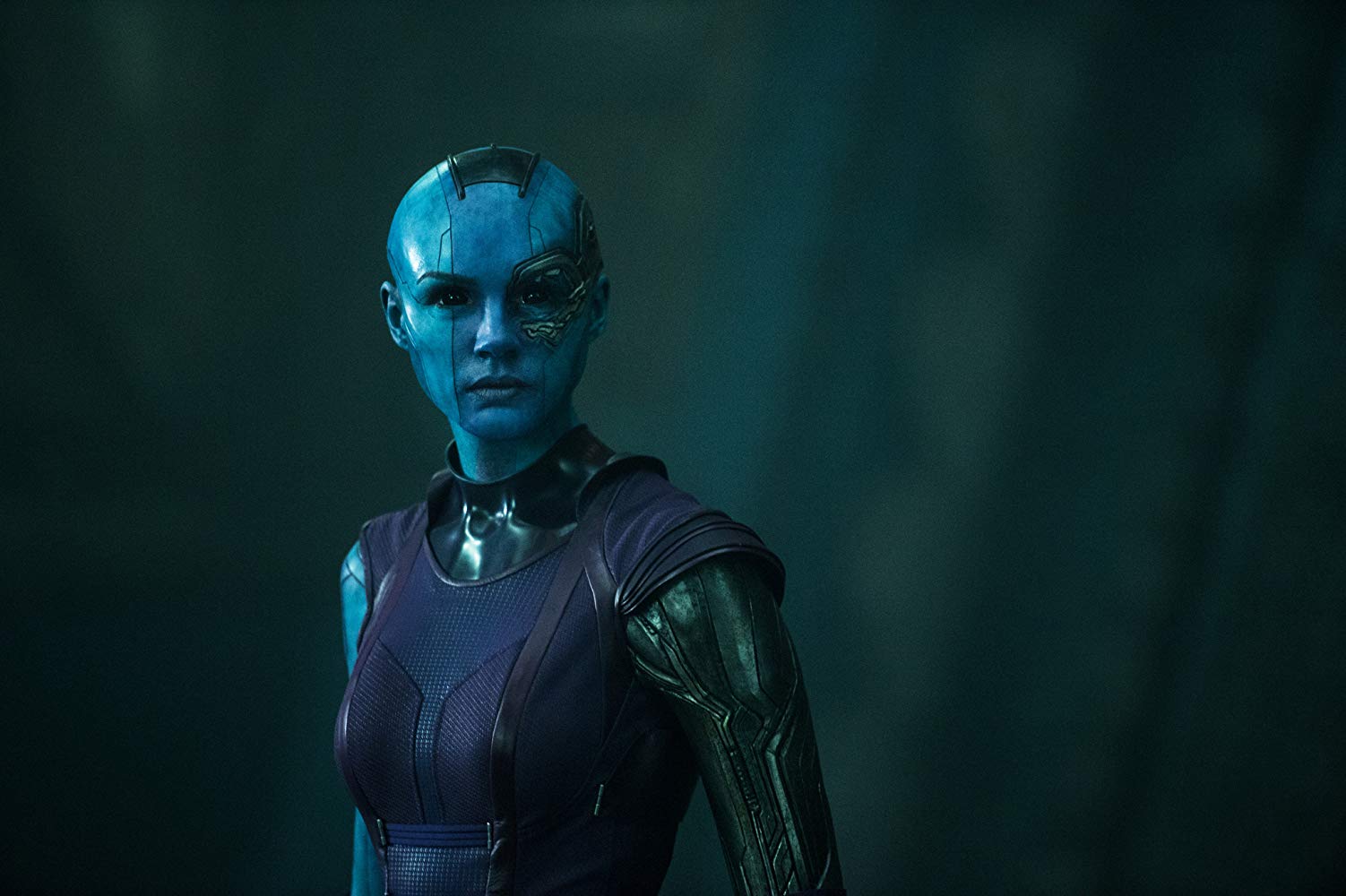 Karen Gillian em Guardiões da Galáxia - 2014 (Fonte: IMDb/Reprodução)