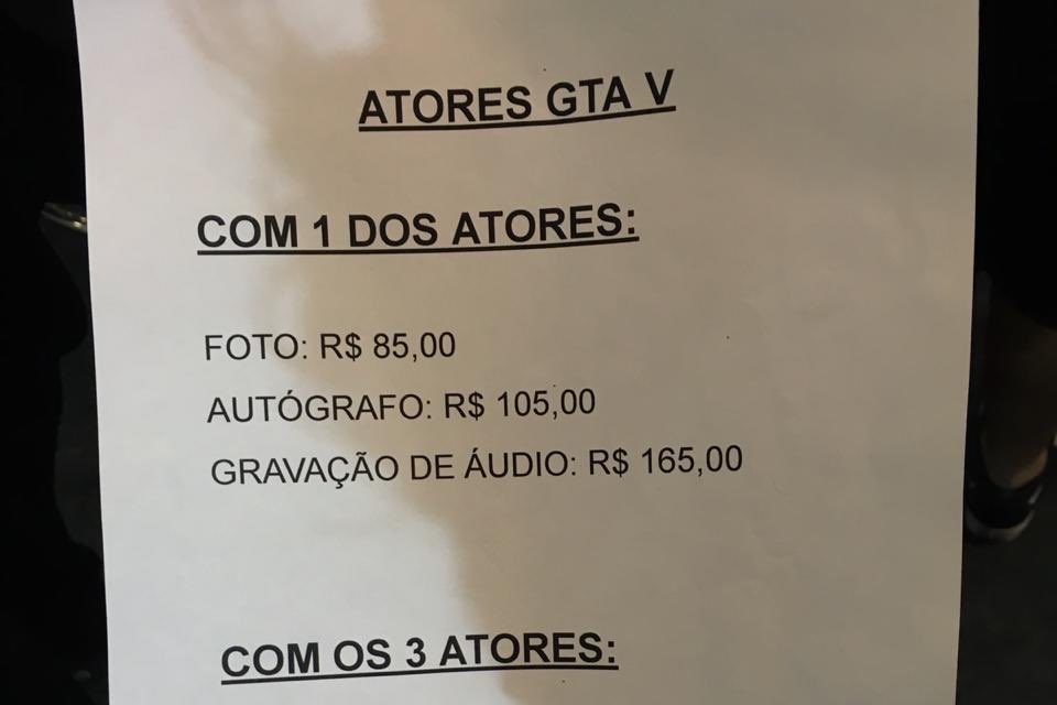 Atores de GTA V cobram R$ 250 em foto com fãs; BGS fez meet & greet grátis