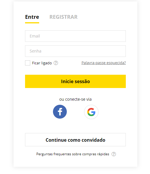 formulário de cadastro