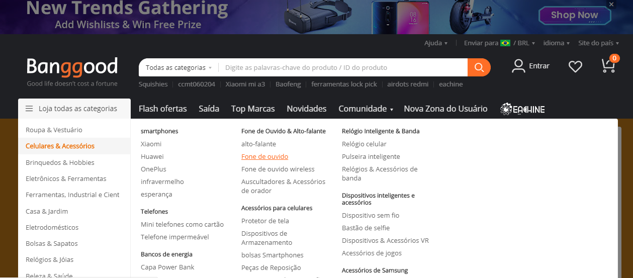 categoria fone de ouvido
