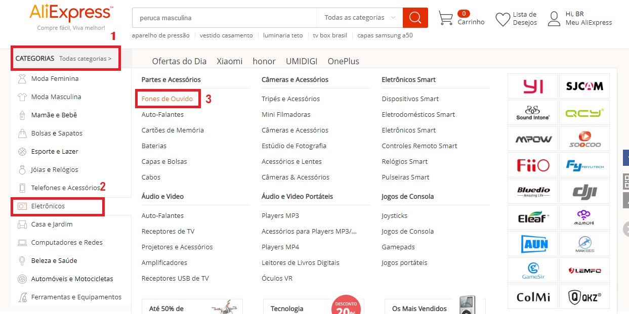 categoria aliexpress