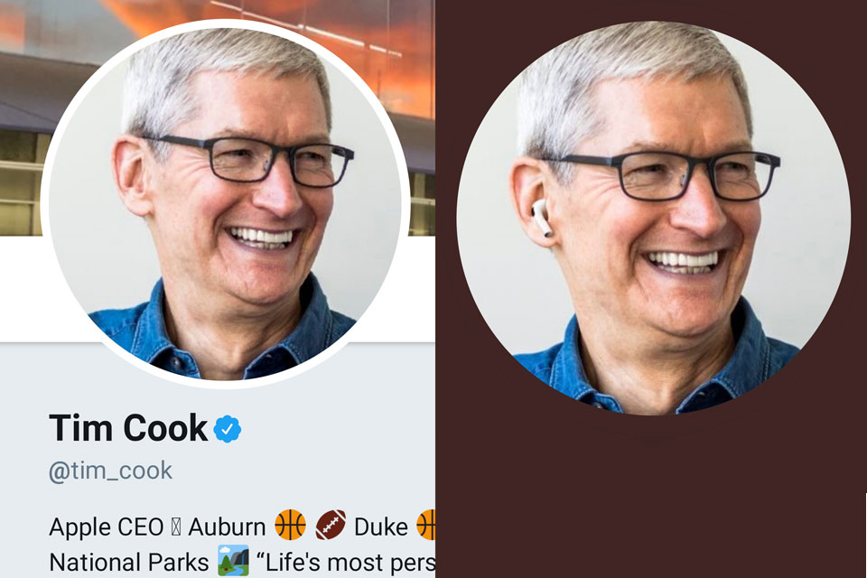 Imagem de: Pego no flagra: foto de Tim Cook com AirPods Pro é montagem