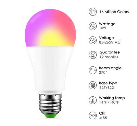 Imagem: Lâmpada Inteligente Colorida