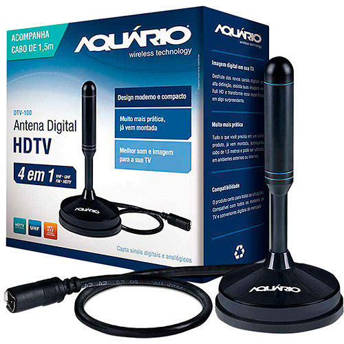 Imagem: Antena Digital para TV Aquário DTV-100