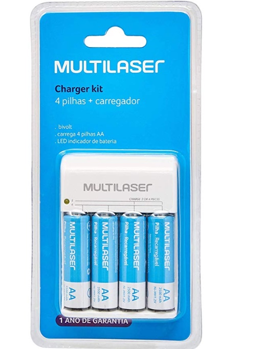 Imagem: Carregador de Pilhas Multilaser