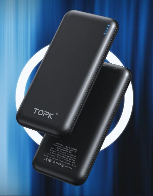 Imagem: Carregador portátil 10.000 mAh, TOPK