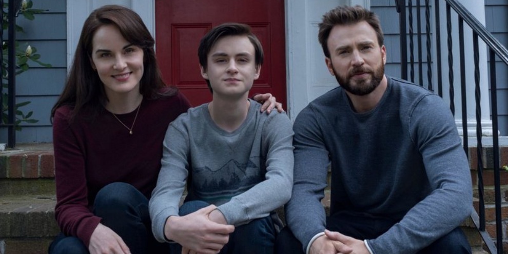 A série é estrelada por William Landay, Jaeden Martell e Chris Evans. (Fonte: Apple TV/Divulgação)