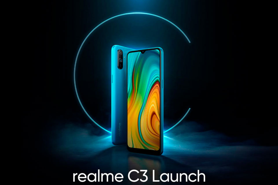 Realme C3 será lançado em 6 de fevereiro e tem design revelado
