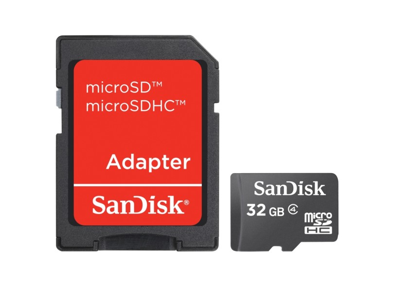 Imagem: Cartão de Memória Micro SDHC 32 GB, SanDisk