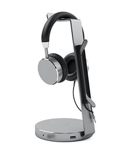 Imagem: Suporte de fone de ouvido com portas USB