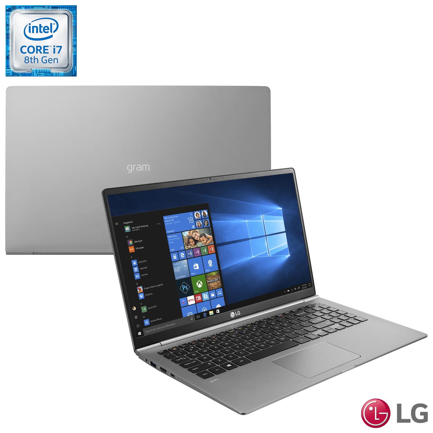 Imagem: Notebook LG Gram i7 com 8 GB de RAM e 256 de SSD