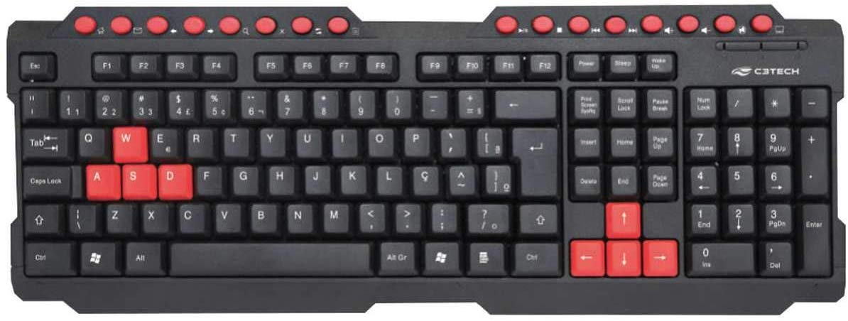 Imagem: Teclado USB Game KG-10BK, C3TECH