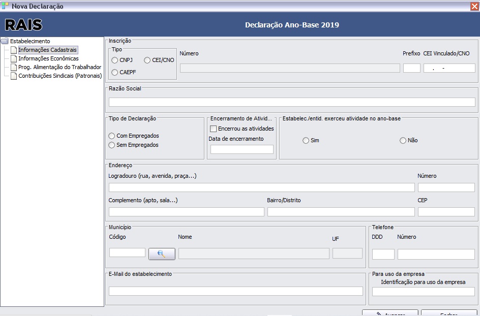 RAIS 2020 - Imagem 1 do software