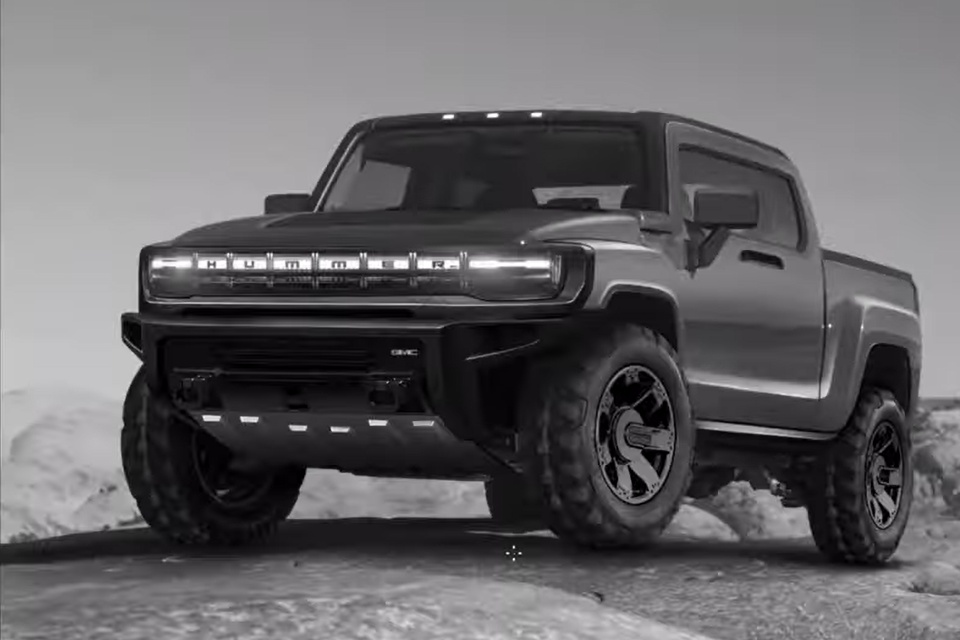 Possível design da picape elétrica GMC Hummer é revelado
