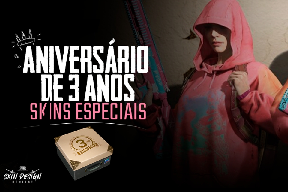 PUBG comemora 3 anos com skins gratuitas criadas pela comunidade