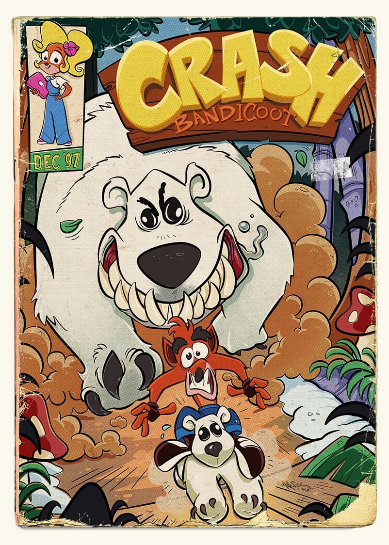 Artista recria icônicos momentos de jogos em capas de HQs antigas