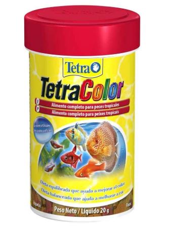 Imagem: Tetra Color Flakes 20g, para todos os tipos de peixes