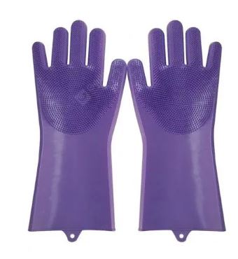 Imagem: Luvas de borracha para lavar louça