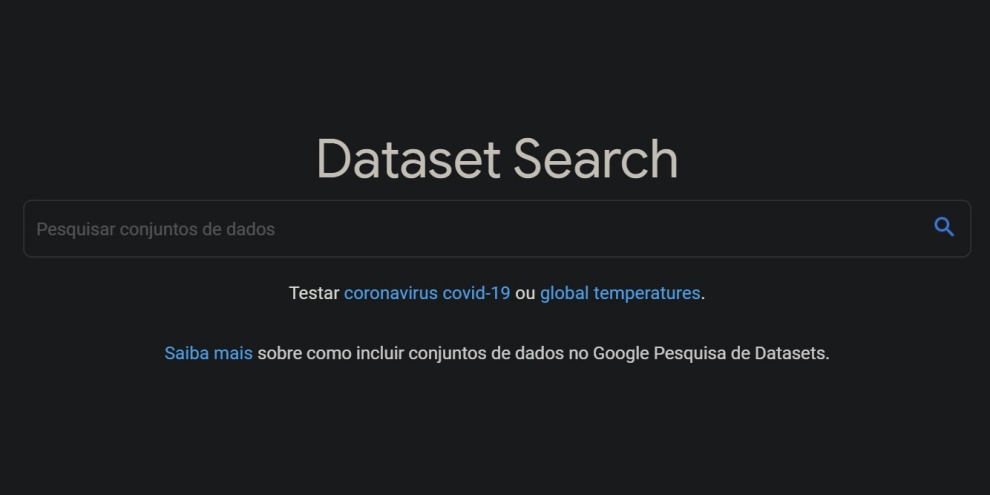 Fonte: Google Dataset Search/Divulgação