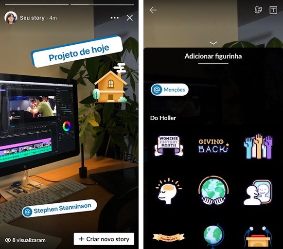 O design das postagens e as possibilidades de edição