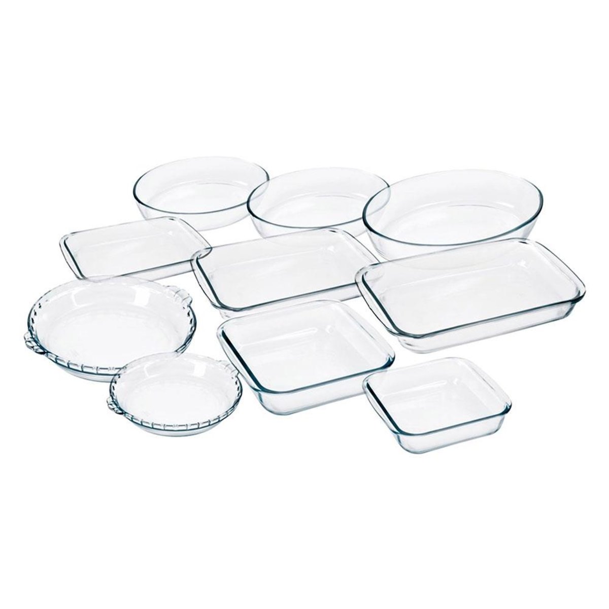 Imagem: Conjunto de Assadeiras de Vidro 10 Peças, Marinex
