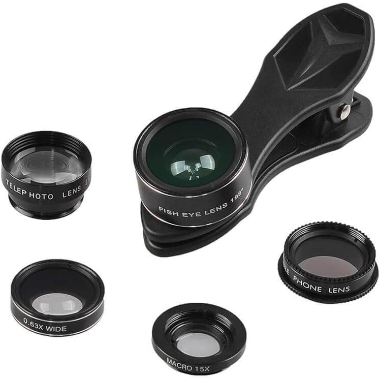 Imagem: Kit de Lentes para Celular e Tablet 5 em 1, Apexel
