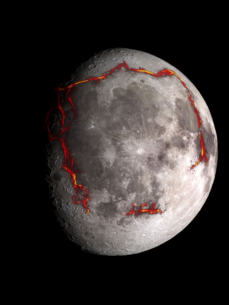 A missão GRAIL revelou atividade tectônica antiga sob a superfície lunar