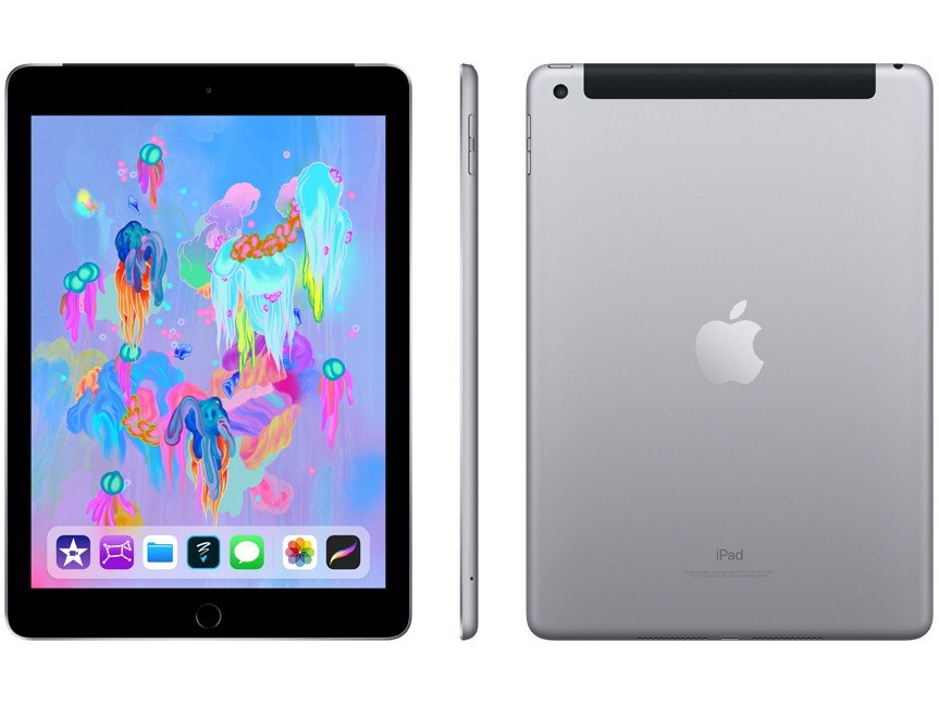 Imagem: Tablet Apple iPad 6ª Geração, 128GB, 4G, 9,7"