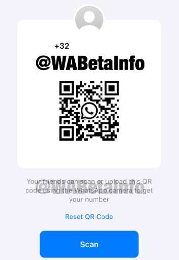 A tela de exibição do código no WhatsApp.