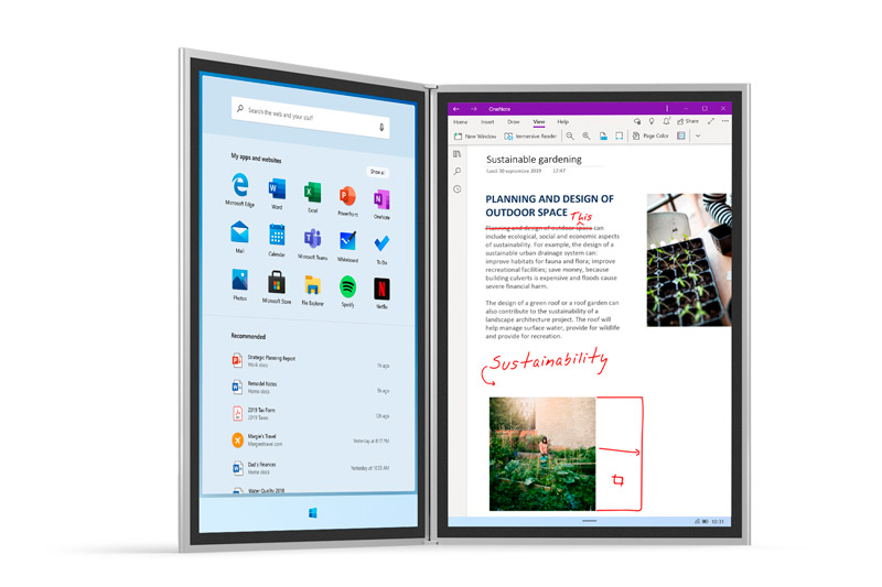 Windows 10X utilizado no Surface Neo
