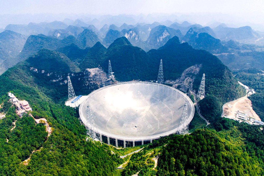 Chamado de Tianyan, o radiotelescópio está no centro do programa astrobiológico chinês.
