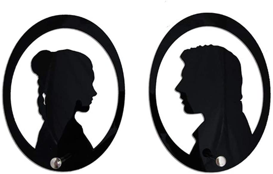 Imagem: Porta Chaves Silhueta Princesa Leia e Han Solo