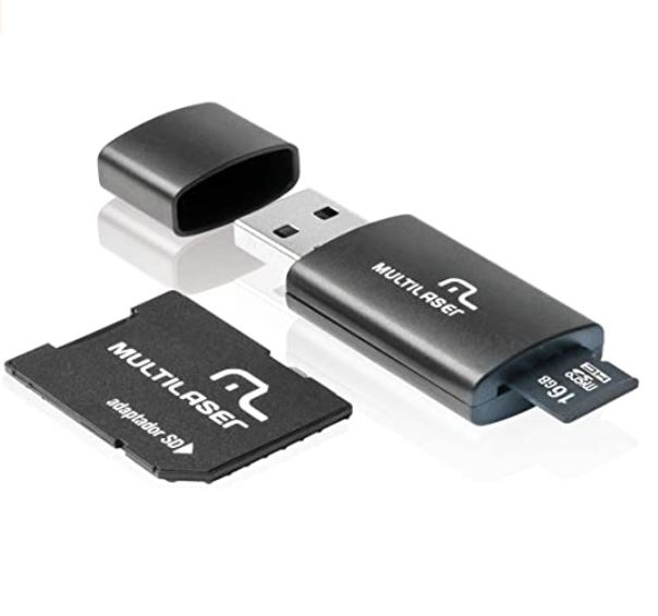 Imagem: Adaptador 3x1 SD + Pendrive +Cartão De Memória, 16GB, Multilaser