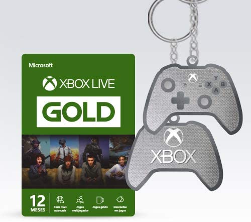 Imagem: Microsoft Xbox Live Gold - 12 Meses + Chaveiro