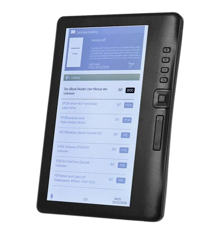 Imagem: E-reader 7", tela colorida