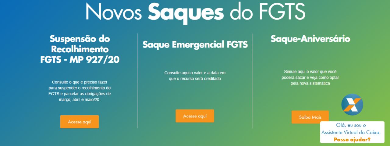 Caixa lança site para consulta ao saque emergencial do FGTS | Voxel