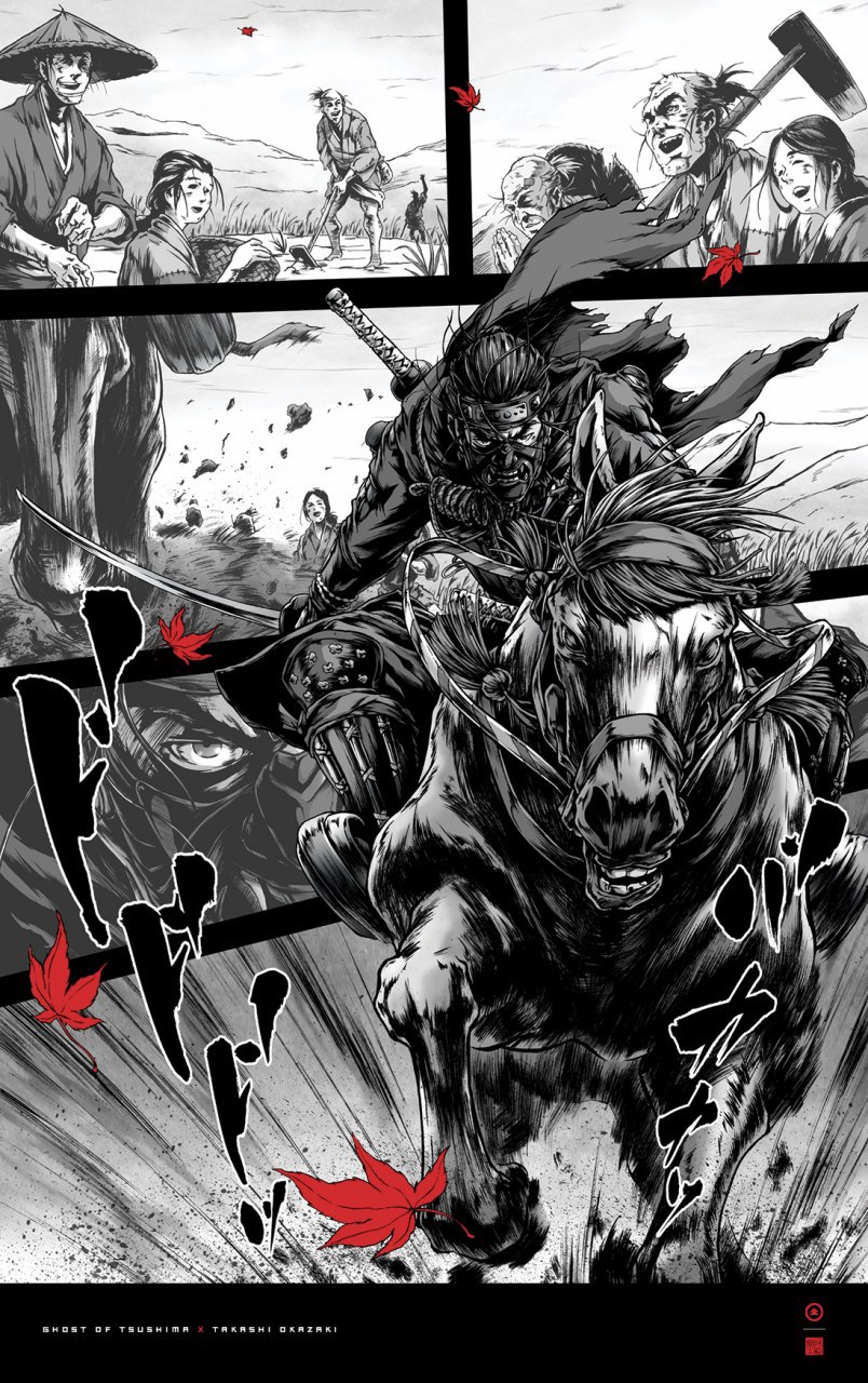 Ghost of Tsushima ganha posters com artes incríveis de mangá