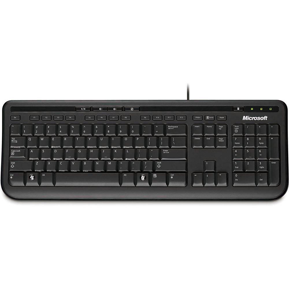 Imagem: Teclado Microsoft Wired 600 Multimídia, ABNT2