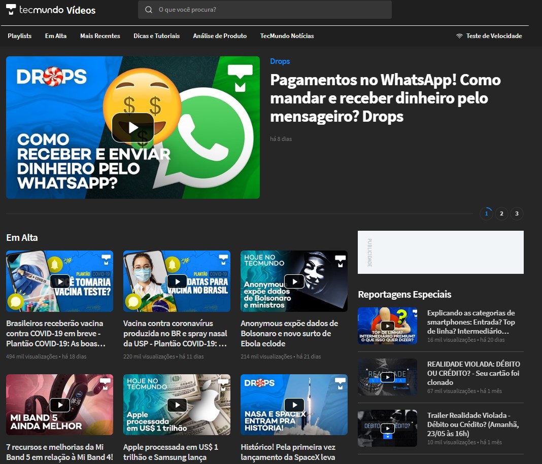 Conheça a nova seção de vídeos do TecMundo - TecMundo