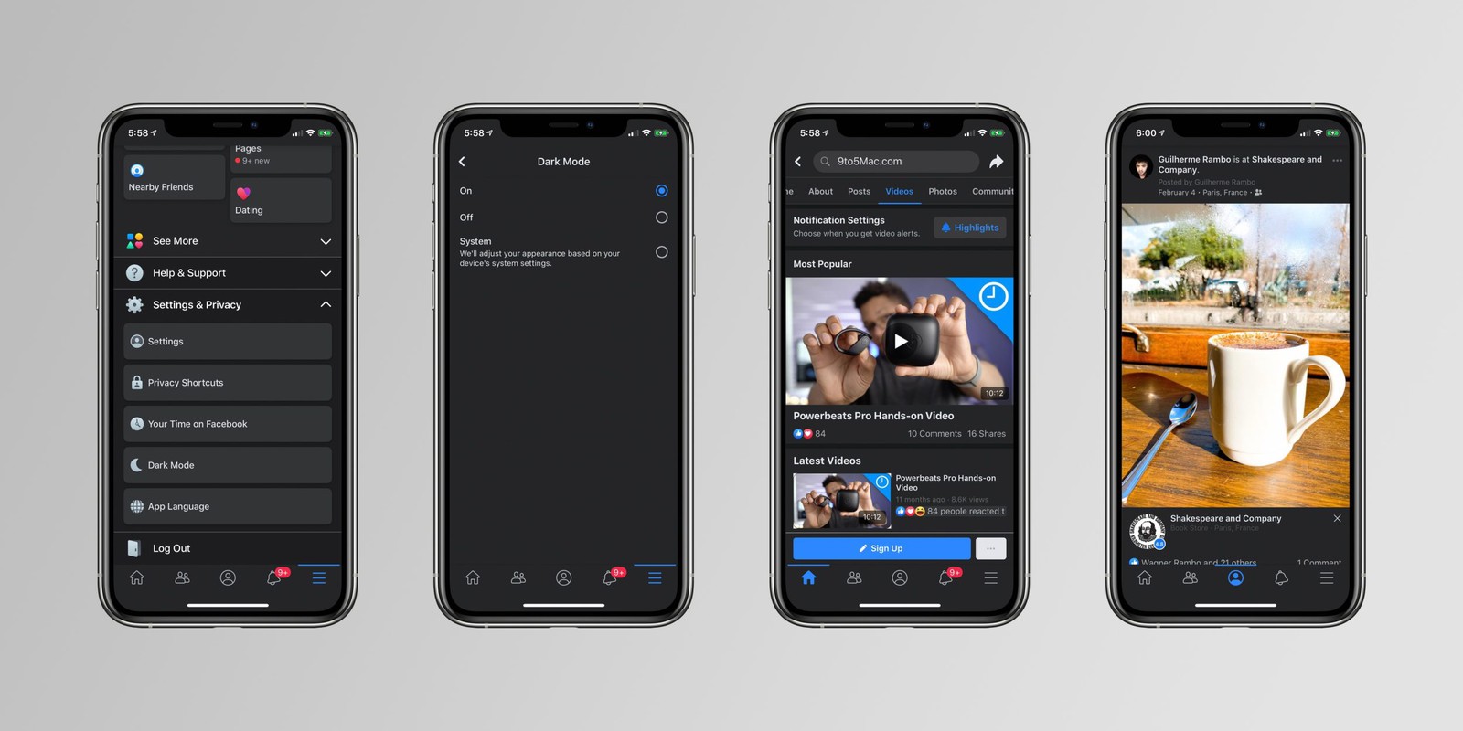 Facebook lança modo escuro oficial para Android e iPhone