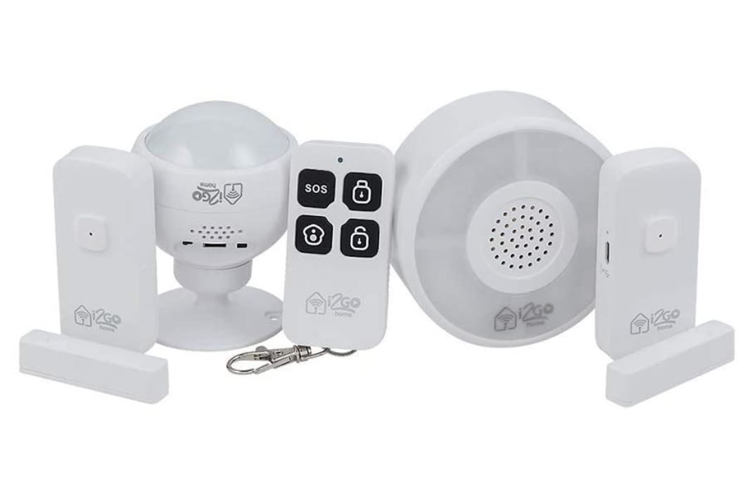 Imagem: Kit de Segurança Inteligente I2GO Home com 1 Sensor De Movimento + 2 Sensores De Porta + Central De Alarme