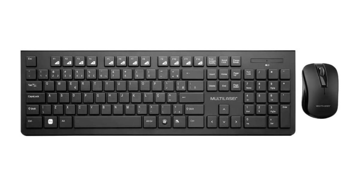 Imagem: Combo Teclado e Mouse Sem Fio Multilaser TC212