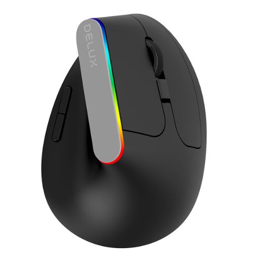 Imagem: Mouse vertical com 6 botões, Delux m618c
