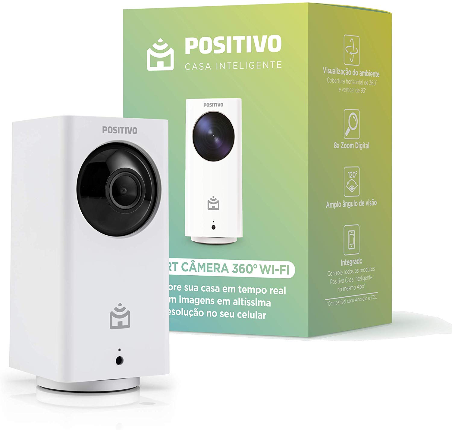 Imagem: Smart Câmera 360 Wi-Fi, Positivo Casa Inteligente